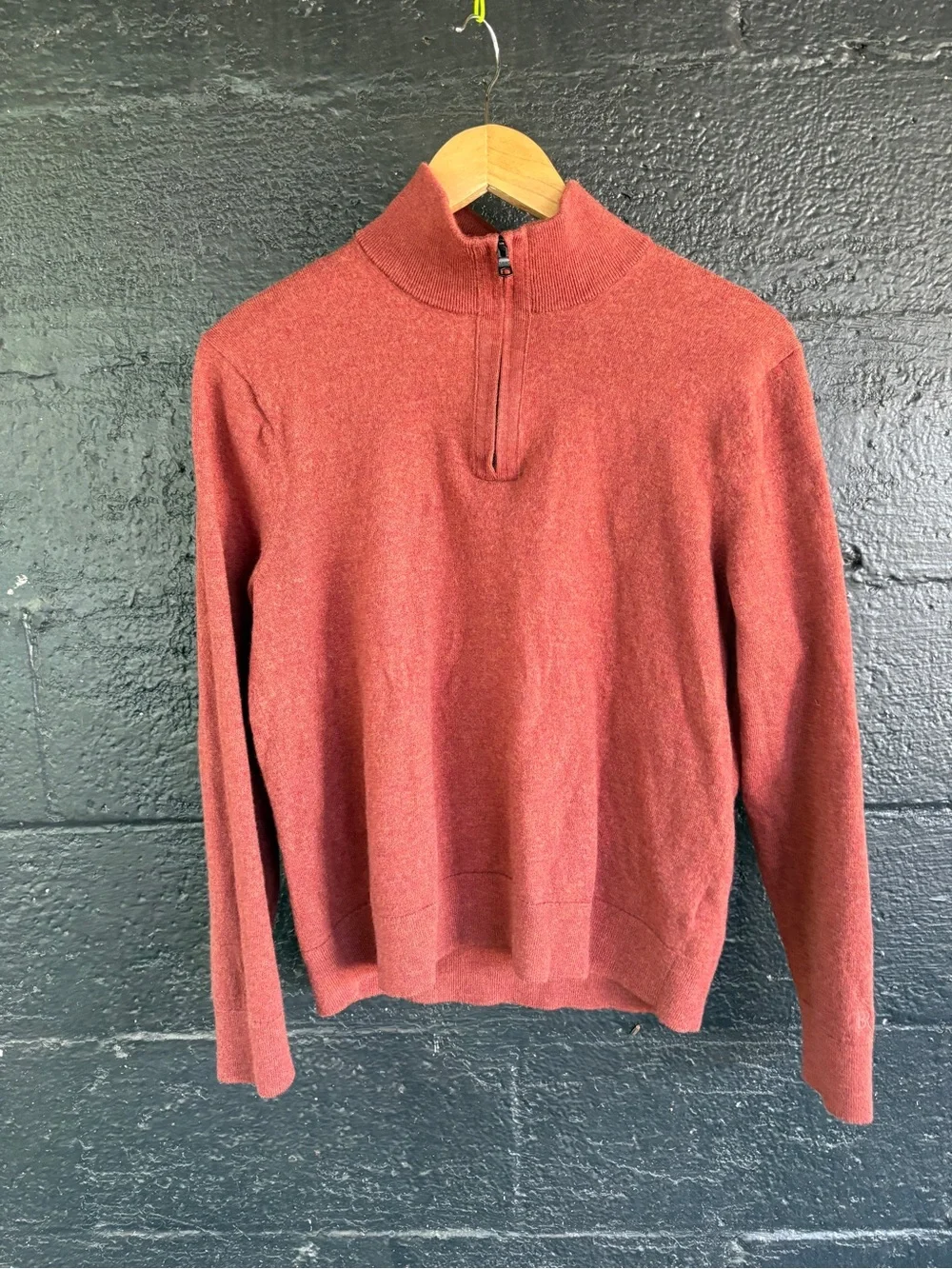 Banana Republic Men’s Quarter-Zip Sweater - Rust Size L